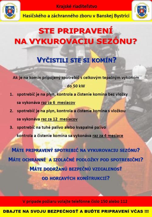Oparenia počas vykurovacieho obdobia