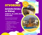 Otvorenie ihriska 25. apríl 2026 o 15:00 hod.
